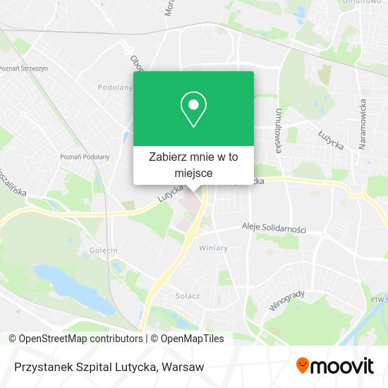 Mapa Przystanek Szpital Lutycka