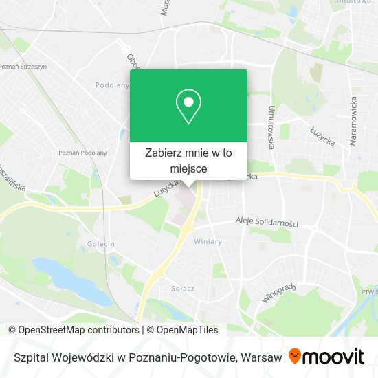 Mapa Szpital Wojewódzki w Poznaniu-Pogotowie