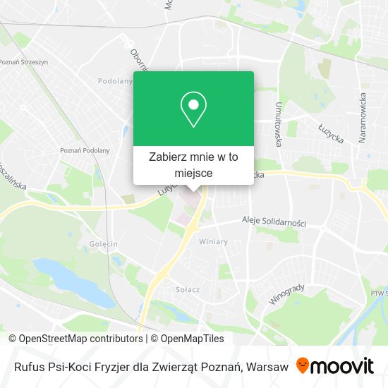 Mapa Rufus Psi-Koci Fryzjer dla Zwierząt Poznań