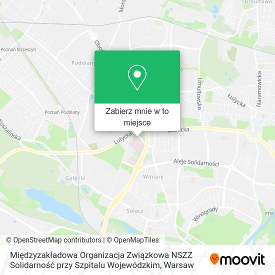 Mapa Międzyzakładowa Organizacja Związkowa NSZZ Solidarność przy Szpitalu Wojewódzkim