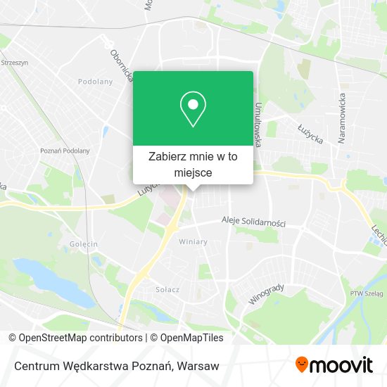 Mapa Centrum Wędkarstwa Poznań