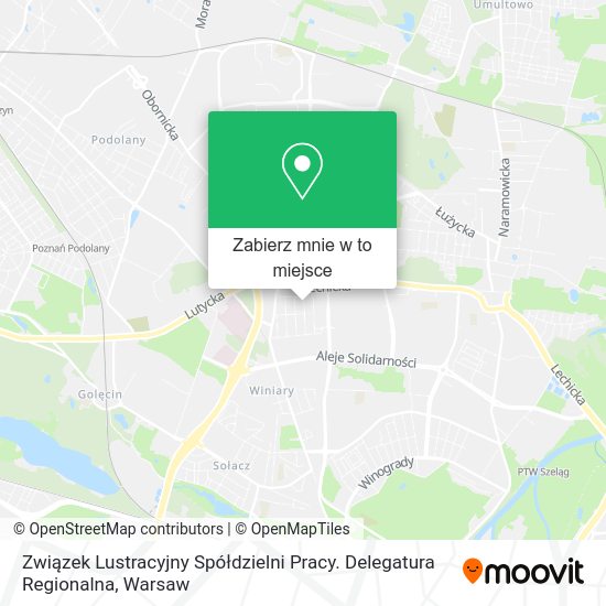 Mapa Związek Lustracyjny Spółdzielni Pracy. Delegatura Regionalna