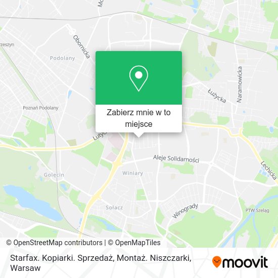 Mapa Starfax. Kopiarki. Sprzedaż, Montaż. Niszczarki