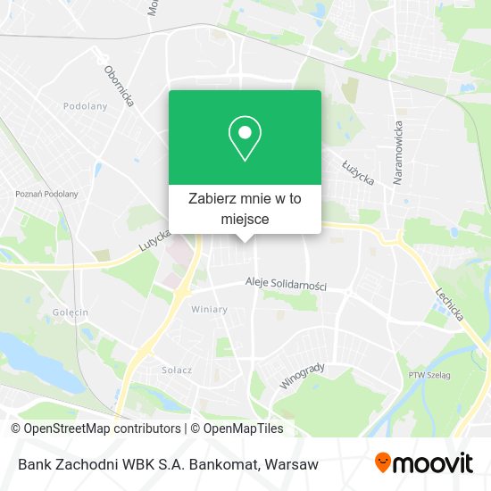 Mapa Bank Zachodni WBK S.A. Bankomat