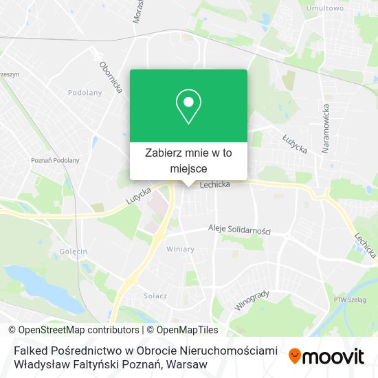 Mapa Falked Pośrednictwo w Obrocie Nieruchomościami Władysław Faltyński Poznań