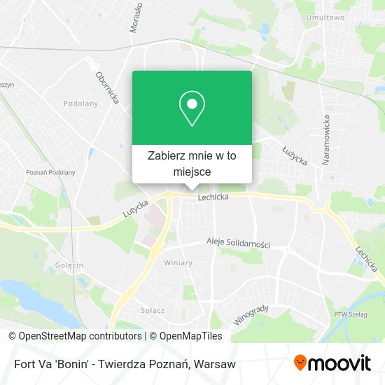 Mapa Fort Va 'Bonin' - Twierdza Poznań