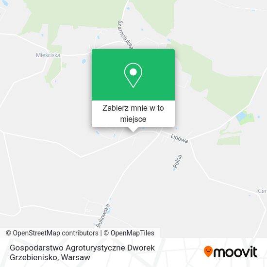 Mapa Gospodarstwo Agroturystyczne Dworek Grzebienisko