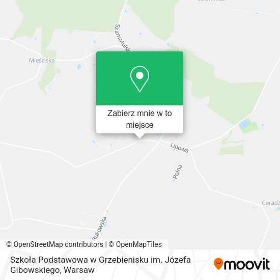 Mapa Szkoła Podstawowa w Grzebienisku im. Józefa Gibowskiego