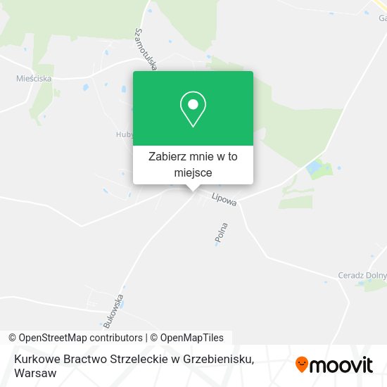 Mapa Kurkowe Bractwo Strzeleckie w Grzebienisku