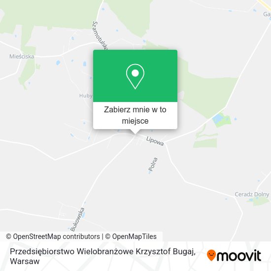 Mapa Przedsiębiorstwo Wielobranżowe Krzysztof Bugaj