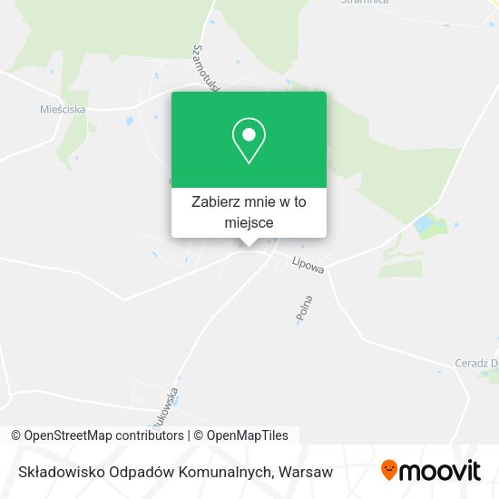 Mapa Składowisko Odpadów Komunalnych