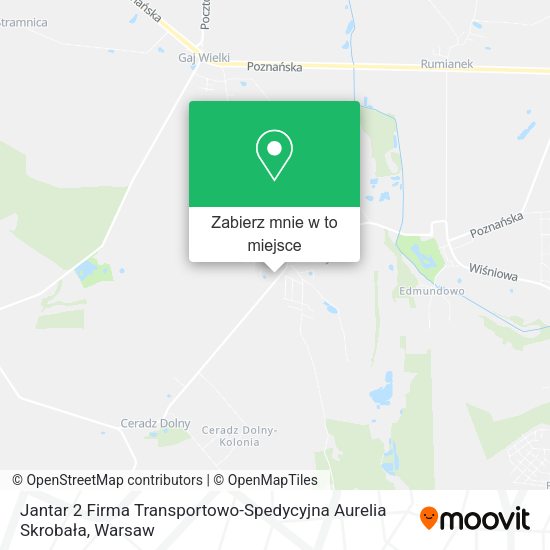 Mapa Jantar 2 Firma Transportowo-Spedycyjna Aurelia Skrobała