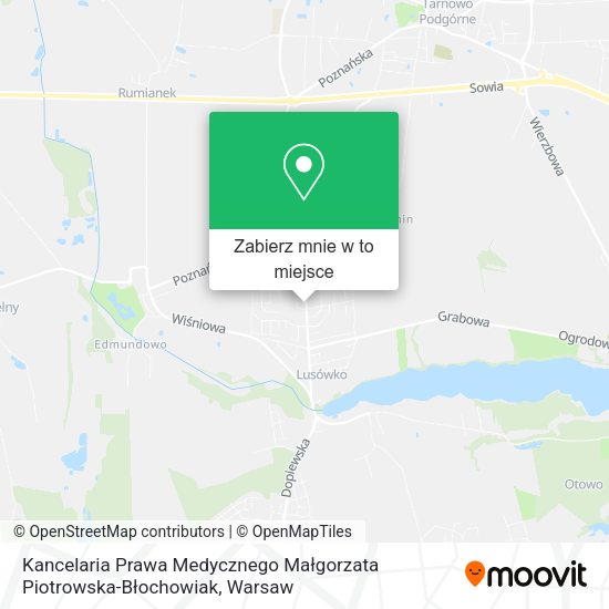 Mapa Kancelaria Prawa Medycznego Małgorzata Piotrowska-Błochowiak