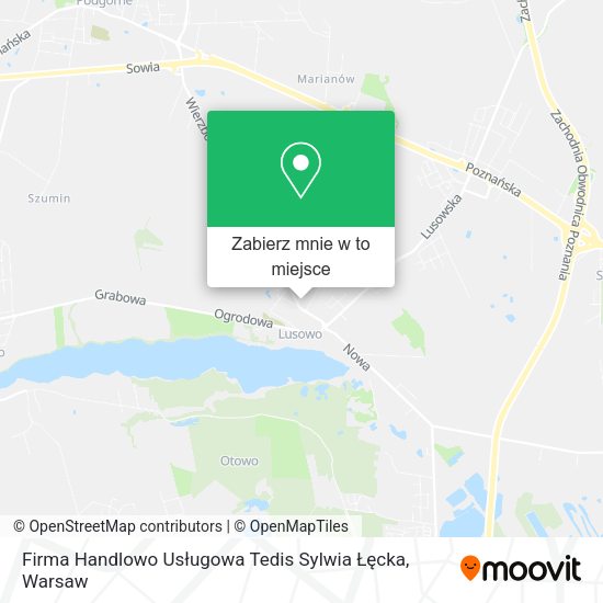 Mapa Firma Handlowo Usługowa Tedis Sylwia Łęcka