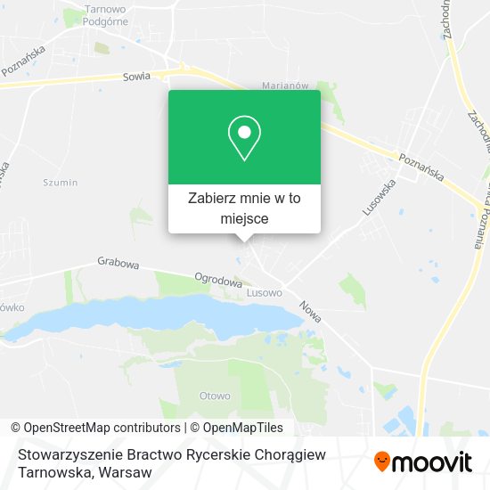 Mapa Stowarzyszenie Bractwo Rycerskie Chorągiew Tarnowska