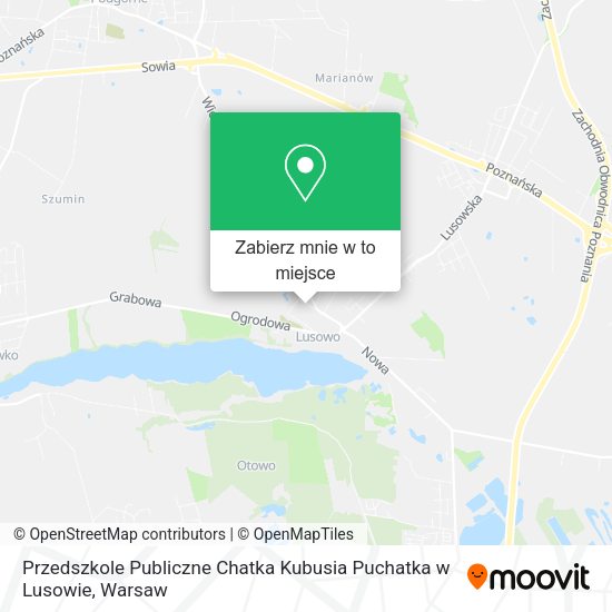 Mapa Przedszkole Publiczne Chatka Kubusia Puchatka w Lusowie