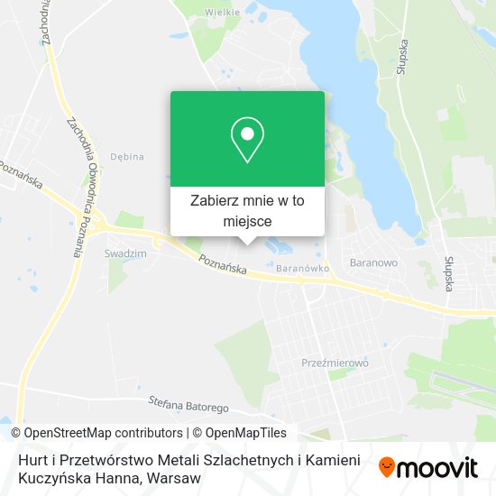 Mapa Hurt i Przetwórstwo Metali Szlachetnych i Kamieni Kuczyńska Hanna