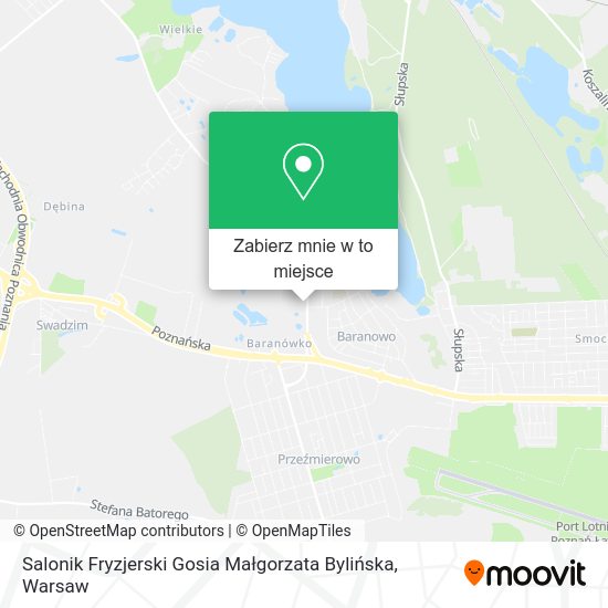 Mapa Salonik Fryzjerski Gosia Małgorzata Bylińska