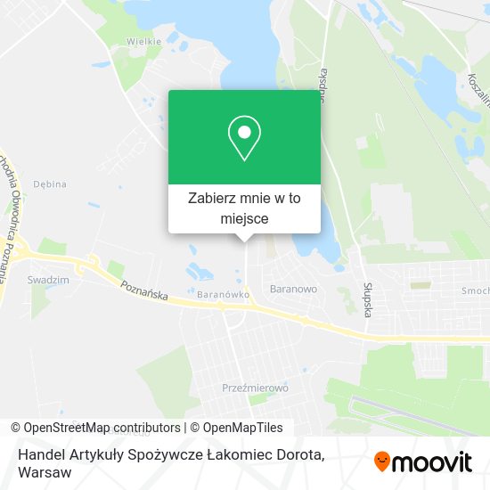 Mapa Handel Artykuły Spożywcze Łakomiec Dorota