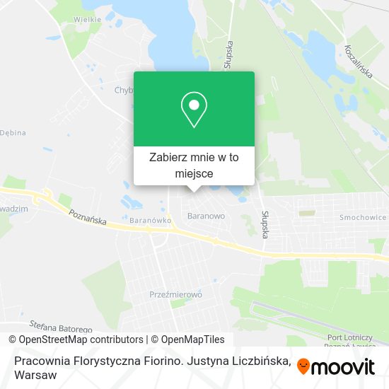 Mapa Pracownia Florystyczna Fiorino. Justyna Liczbińska