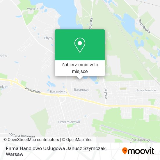 Mapa Firma Handlowo Usługowa Janusz Szymczak