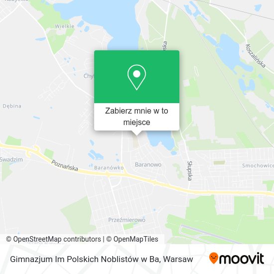 Mapa Gimnazjum Im Polskich Noblistów w Ba