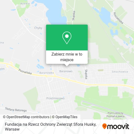 Mapa Fundacja na Rzecz Ochrony Zwierząt Sfora Husky