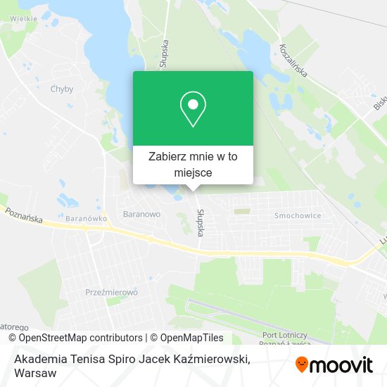 Mapa Akademia Tenisa Spiro Jacek Kaźmierowski