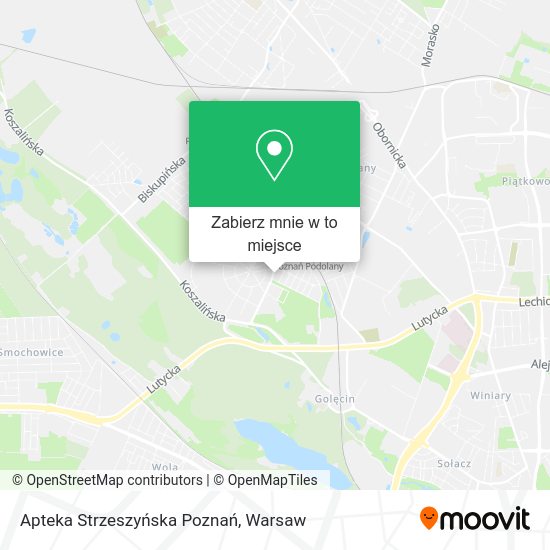 Mapa Apteka Strzeszyńska Poznań