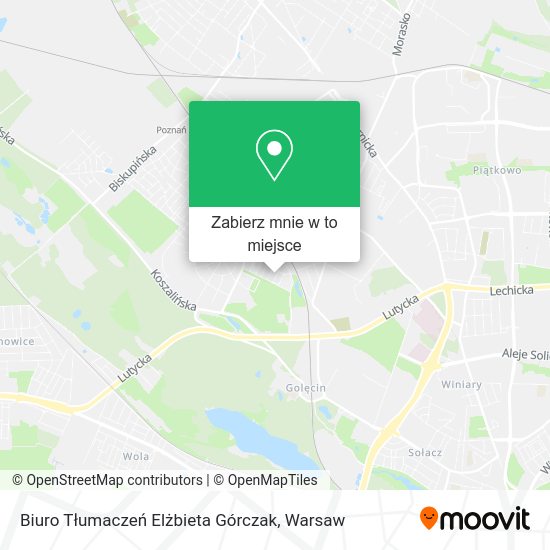 Mapa Biuro Tłumaczeń Elżbieta Górczak