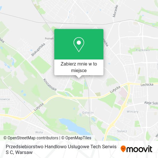 Mapa Przedsiebiorstwo Handlowo Uslugowe Tech Serwis S C