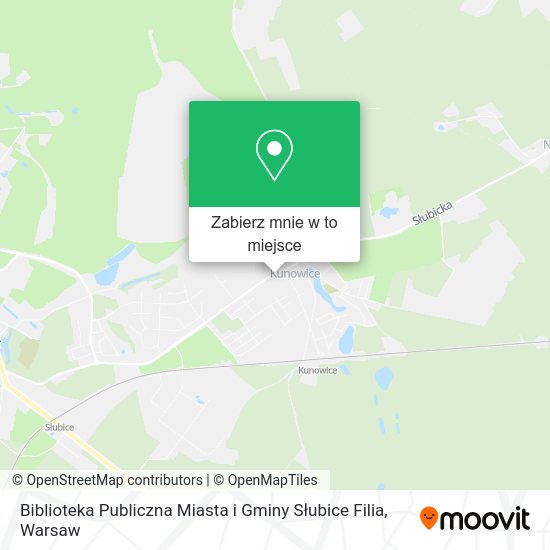 Mapa Biblioteka Publiczna Miasta i Gminy Słubice Filia