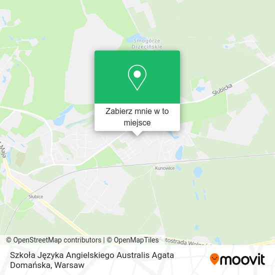 Mapa Szkoła Języka Angielskiego Australis Agata Domańska