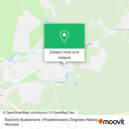 Mapa Nadzory Budowlane i Projektowanie Zbigniew Nieboj