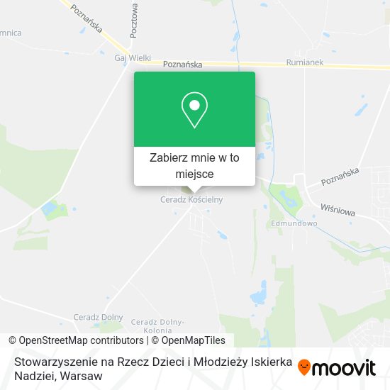 Mapa Stowarzyszenie na Rzecz Dzieci i Młodzieży Iskierka Nadziei