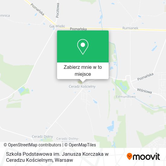 Mapa Szkoła Podstawowa im. Janusza Korczaka w Ceradzu Kościelnym