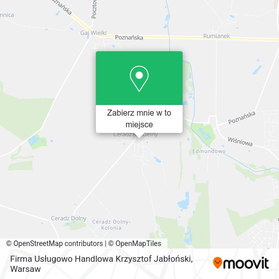 Mapa Firma Usługowo Handlowa Krzysztof Jabłoński