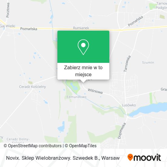 Mapa Novix. Sklep Wielobranżowy. Szwedek B.