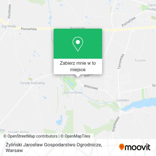 Mapa Żyliński Jarosław Gospodarstwo Ogrodnicze