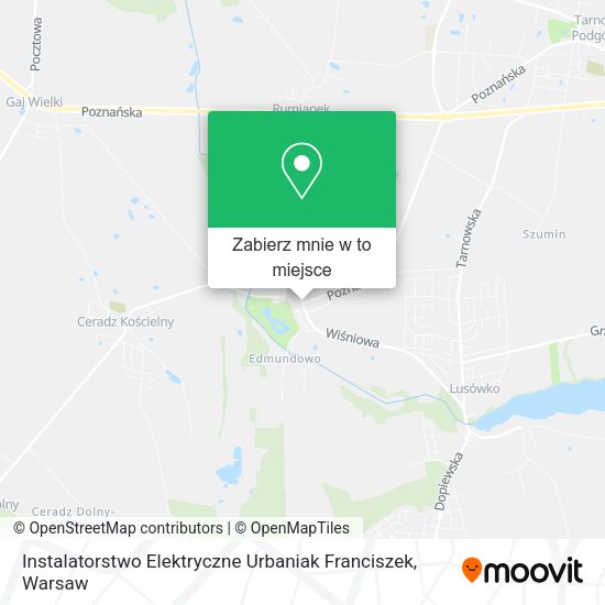 Mapa Instalatorstwo Elektryczne Urbaniak Franciszek