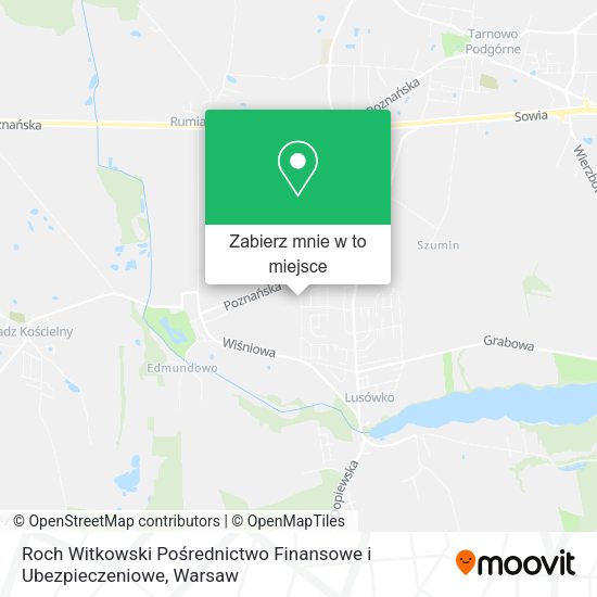 Mapa Roch Witkowski Pośrednictwo Finansowe i Ubezpieczeniowe