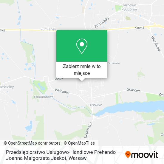 Mapa Przedsiębiorstwo Usługowo-Handlowe Prehendo Joanna Małgorzata Jaskot