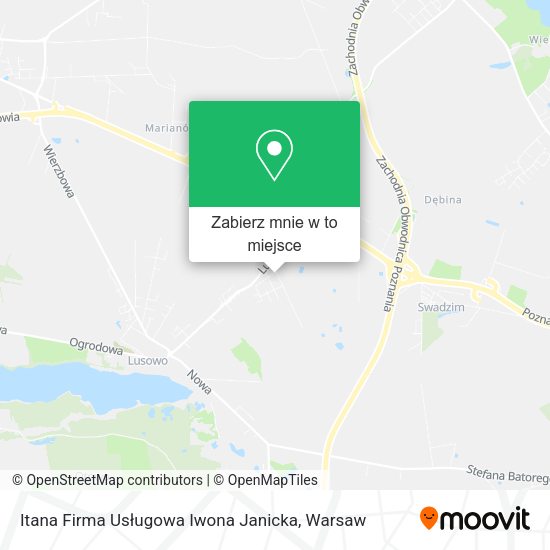 Mapa Itana Firma Usługowa Iwona Janicka