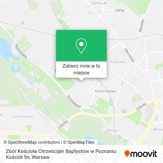 Mapa Zbór Kościoła Chrześcijan Baptystów w Poznaniu Kościół 5n