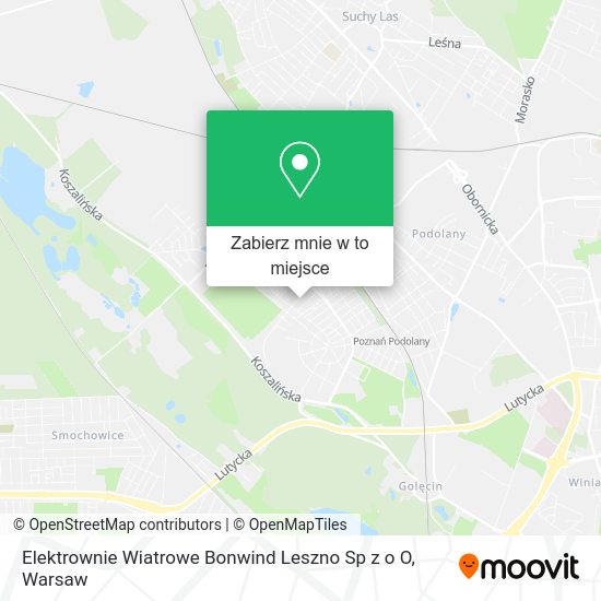 Mapa Elektrownie Wiatrowe Bonwind Leszno Sp z o O