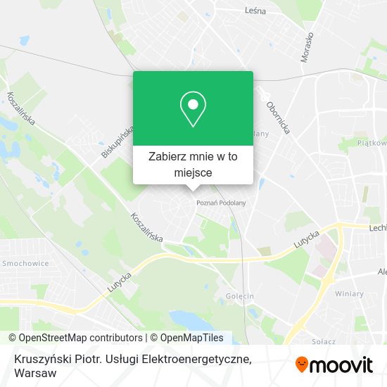 Mapa Kruszyński Piotr. Usługi Elektroenergetyczne