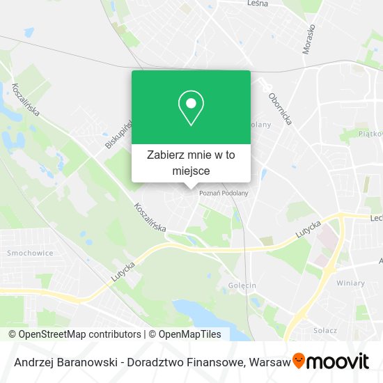 Mapa Andrzej Baranowski - Doradztwo Finansowe