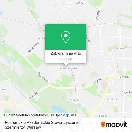 Mapa Poznańskie Akademickie Stowarzyszenie Szermierzy