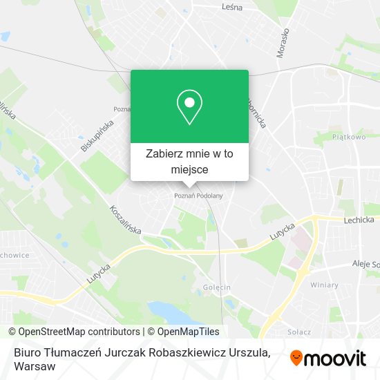 Mapa Biuro Tłumaczeń Jurczak Robaszkiewicz Urszula