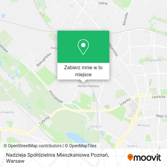 Mapa Nadzieja Spółdzielnia Mieszkaniowa Poznań